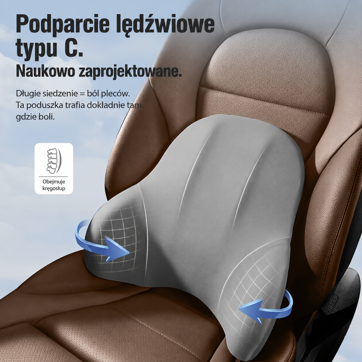 Zestaw DriveSoft - Zagłówek + Podparcie Lędźwiowe Memory Foam