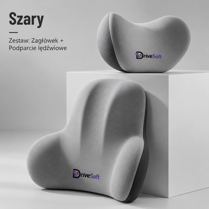 Zestaw DriveSoft - Zagłówek + Podparcie Lędźwiowe Memory Foam